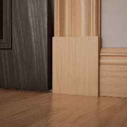 Ekena Millwork - PBSS6 - 5 1/2"W x 6 1/2"H x 1 1/8"P Americraft Smooth Plinth Block with Squared Edge