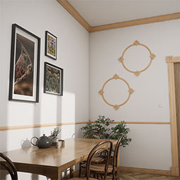 Ekena Millwork - PBSS6 - 5 1/2"W x 6 1/2"H x 1 1/8"P Americraft Smooth Plinth Block with Squared Edge