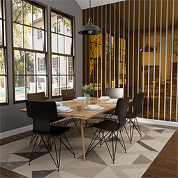 Ekena Millwork - SWA - Designer Series Adjustable Acrylic Slat Wall Panel Kit w/ 4"W Slats