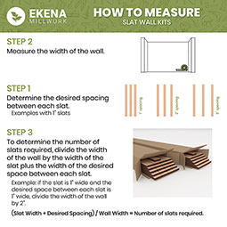 Ekena Millwork - SWA - Designer Series Adjustable Acrylic Slat Wall Panel Kit w/ 4"W Slats