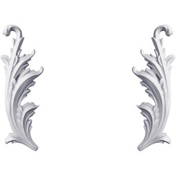 Ekena Millwork - ONL03X09X01RB-P - Endurathane Robin Scroll Onlay, 3 1/8"W x 9 1/8"H x 7/8"P, (Sold as a Pair or Seperately)