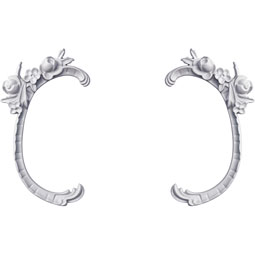 Ekena Millwork - ONL04X08X01CN-P - Endurathane Cornelia Onlay, 4 3/8"W x 7 7/8"H x 7/8"P, (Sold as a Pair or Seperately)