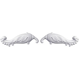 Ekena Millwork - ONL06X02SK-P - Endurathane Sellek Scroll Onlay, 6 3/4"W x 2 1/2"H x 1/2"P (Sold as a Pair or Seperately), Factory Primed