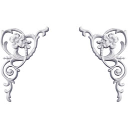 Ekena Millwork - ONL06X04X01CO-P - Endurathane Colton Flower Onlay, 5 7/8"W x 4"H x 1/2"P, (Sold as a Pair or Seperately)