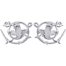 Ekena Millwork - ONL17X11X01BO-P - Endurathane Bonetti Onlay, 17 5/8"W x 11 3/4"H x 1 1/4"P, (Sold as a Pair or Seperately)