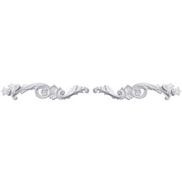 Ekena Millwork - ONL23X04X00LA-P - Endurathane Lanarkshire Scroll Onlay, 23 3/8"W x 4 1/2"H x 3/4"P (Sold as a Pair or Seperately), Factory Primeed