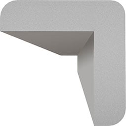 Royal Building Products, Inc - MLDP01X01OWM206WH - WM206 - 11/16"D x 11/16"W x 96"L, TrueCraft PVC Outside Corner Moulding, White