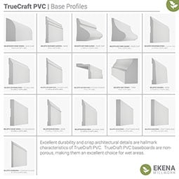 Royal Building Products, Inc - MLDP01X01SPWH - 5/8"H x 5/8"P x 96"L, TrueCraft PVC Stop Moulding, White