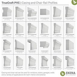 Royal Building Products, Inc - MLDP00X01WM142WH - WM142 - 3/4"H x 1/4"P x 96"L, TrueCraft PVC Screen Moulding, White