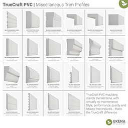 Royal Building Products, Inc - MLDP00X01WM142WH - WM142 - 3/4"H x 1/4"P x 96"L, TrueCraft PVC Screen Moulding, White