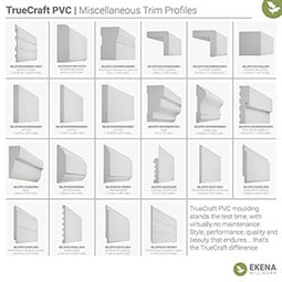 Royal Building Products, Inc - MLDP00X02WM269WH - WM269 - 1 9/16"H x 1/4"P x 96"L, TrueCraft PVC Lattice Moulding, White