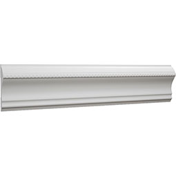 Royal Building Products, Inc - MLDP01X03CSWH - 2 5/8"H x 1/2"P x 96"L, TrueCraft PVC Creations Series Chair Rail Moulding, White