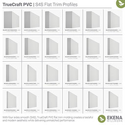 Royal Building Products, Inc - MLDP01X03CSWH - 2 5/8"H x 1/2"P x 96"L, TrueCraft PVC Creations Series Chair Rail Moulding, White