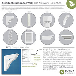 Royal Building Products, Inc - MLDP01X06DJWH - 5 7/8"H x 11/16"P x 96"L, TrueCraft PVC Door Jamb Moulding, White