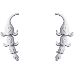 Ekena Millwork - ONL02X04X01SL-P - Endurathane Sloan Onlay, 2 5/8"W x 4 1/8"H x 1/2"P (Sold as a Pair or Seperately), Factory Primed