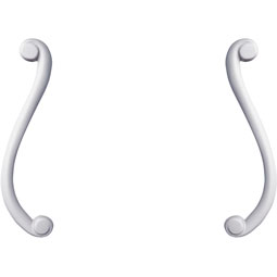 Ekena Millwork - ONL02X06X01PR-P - Endurathane Priscilla Onlay, 2 1/2"W x 5 1/2"H x 3/8"P (Sold as a Pair or Seperately)