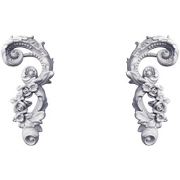 Ekena Millwork - ONL03X05X01OA-P - Endurathane Oakley Onlay, 3 1/2"W x 5 1/8"H x 1"P (Sold as a Pair or Seperately), Factory Primed