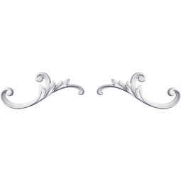 Ekena Millwork - ONL03X08X01MA-P - Endurathane Malia Olay, 4 1/4"W x 7 7/8"H x 5/8"P (Sold as a Pair or Seperately), Factory Primed