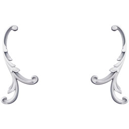 Ekena Millwork - ONL04X08X01LE-P - Endurathane Lexy Onlay, 4 3/4"W x 7 7/8"H x 3/4"P (Sold as a Pair or Seperately), Factory Primed