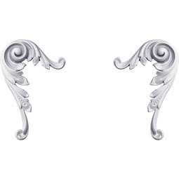 Ekena Millwork - ONL05X08X01MI-P - Endurathane Micha Onlay, 5 7/8"W x 7 1/2"H x 3/4"P (Sold as a Pair or Seperately), Factory Primed