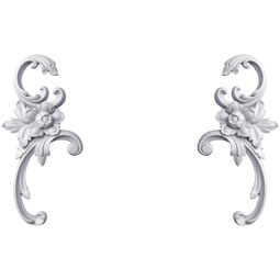 Ekena Millwork - ONL05X10X01WI-P - Endurathane Winifred Onlay, 5 7/8"W x 10 2/8"H x 1"P (Sold as a Pair or Seperately), Factory Primed