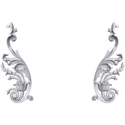 Ekena Millwork - ONL05X11X01JU-P - Endurathane Juliet Onlay, 5 5/8"W x 11 3/8"H x 1"P (Sold as a Pair or Seperately), Factory Primed