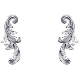 Ekena Millwork - ONL05X13X01EL-P - Endurathane Elise Onlay, 6 3/8"W x 12 5/8"H x 1 1/8"P (Sold as a Pair or Seperately), Factory Primed