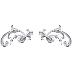 Ekena Millwork - ONL06X10X01AN-P - Endurathane Anastasia Onlay, 6"W x 9 1/2"H x 1"P (Sold as a Pair or Seperately), Factory Primed