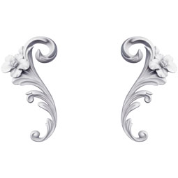 Ekena Millwork - ONL06X11X01MA-P - Endurathane Maybel Onlay, 6 3/4"W x 10 3/4"H x 1 1/8"P (Sold as a Pair or Seperately), Factory Primed