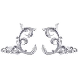 Ekena Millwork - ONL15X18X02LO-P - Endurathane Lorraine Onlay, 15 5/8"W x 17 3/4"H x 1 5/8"P (Sold as a Pair or Seperately), Factory Primed