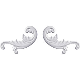 Ekena Millwork - ONL17X09X01TA-P - Endurathane Tanya Onlay, 17"W x 9 1/8"H x 3/4"P (Sold as a Pair or Seperately), Factory Primed