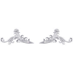 Ekena Millwork - ONL38X18X02NI-P - Endurathane Nikki Onlay, 39 1/4"W x 17 3/4"H x 1 5/8"P (Sold as a Pair or Seperately), Factory Primed