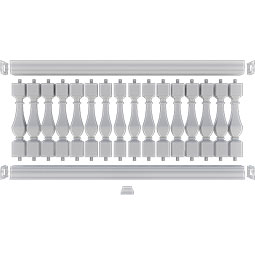 Ekena Millwork - BALKAC - Fiberthane 700 Series Arcadian Balustrade Railing Kit