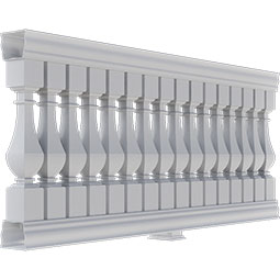 Ekena Millwork - BALKAC - Fiberthane 700 Series Arcadian Balustrade Railing Kit