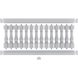 Ekena Millwork - BALKBR - Fiberthane 700 Series Bradford Balustrade Railing Kit