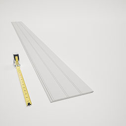 Royal Building Products, Inc - MLDP00X07WSWH - 7 1/4"H x 5/16"P x 96"L, TrueCraft PVC Reversible Bead/Nickel Gap Wainscot Moulding, White