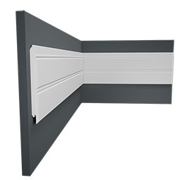 Royal Building Products, Inc - MLDP01X06PLWH - 5 3/4"H x 1/2"P x 96"L, TrueCraft PVC Reversible Beaded Plank Moulding, White
