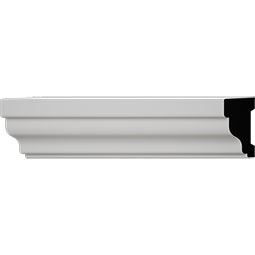 Royal Building Products, Inc - MLDP01X02WM287WH - WM287 - 2"H x 1"P x 96"L, TrueCraft PVC Rake Moulding, White