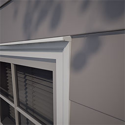 Royal Building Products, Inc - MLDP01X02WM197WH - WM197 - 1 5/8"H x 11/16"P x 96"L, TrueCraft PVC Drip Cap Moulding, White