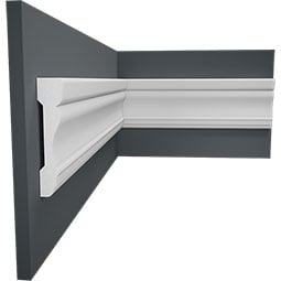 Royal Building Products, Inc - MLDP01X03WCWH - 2 3/4"H x 5/8"P x 96"L, TrueCraft PVC West Coast Casing Moulding, White