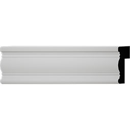 Royal Building Products, Inc - MLDP01X03WSWH - 3"H x 1"P x 96"L, TrueCraft PVC Decorative Wainscot Cap Moulding, White