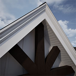 Royal Building Products, Inc - MLDP01X03SHWH - 2 3/4"H x 1 3/8"P x 96"L, TrueCraft PVC Shingle Moulding, White
