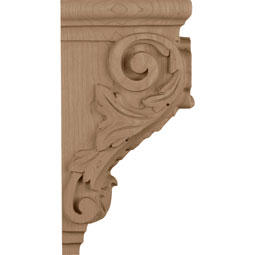  - CORSH2 - AmeriCraft Medium Shell Corbel, 4 3/4"W x 5 1/2"D x 10 1/2"H