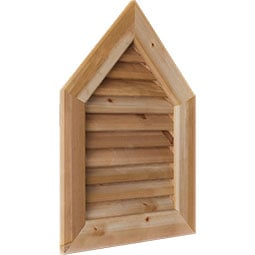 Ekena Millwork - GVWPE - Rustic Wood Peaked Top Wood Gable Vent