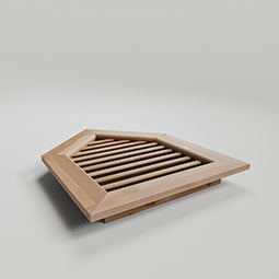 Ekena Millwork - GVWPE - Rustic Wood Peaked Top Wood Gable Vent
