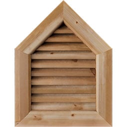 Ekena Millwork - GVWPE - Rustic Wood Peaked Top Wood Gable Vent