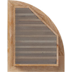 Ekena Millwork - GVWQL - Rustic Wood Quarter Round Top Left Gable Vent