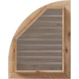 Ekena Millwork - GVWQR - Rustic Wood Quarter Round Top Right Gable Vent
