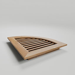 Ekena Millwork - GVWQR - Rustic Wood Quarter Round Top Right Gable Vent