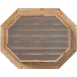 Ekena Millwork - GVWOH - Rustic Wood Horizontal Elongated Octagon Gable Vent